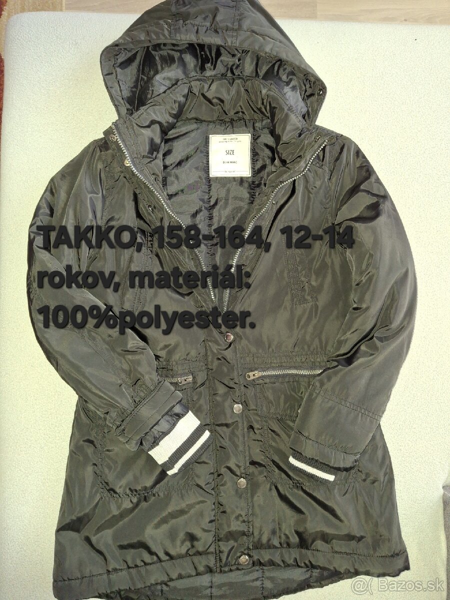 Dievčenská čierna zimná bunda TAKKO.