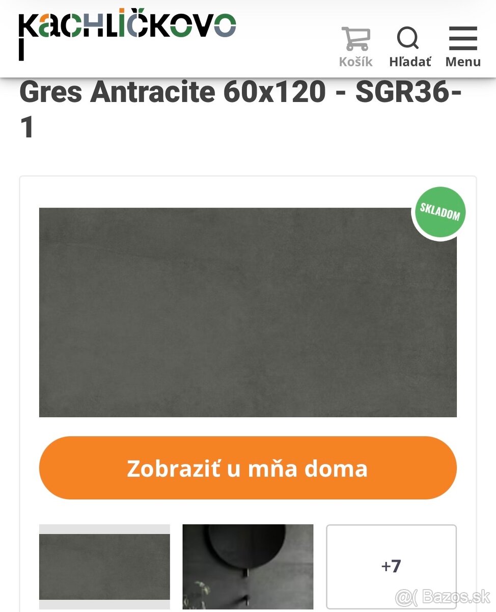 Dlažba gres antracit 60x120