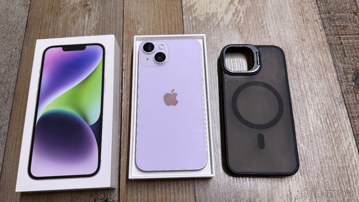 Vymenim predam iPhone 14 Purple 128gb - fialovej farby