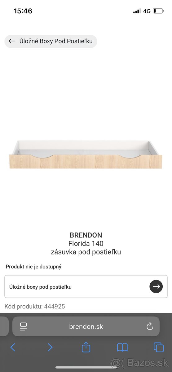 Zásuvka pod detskú postieľku