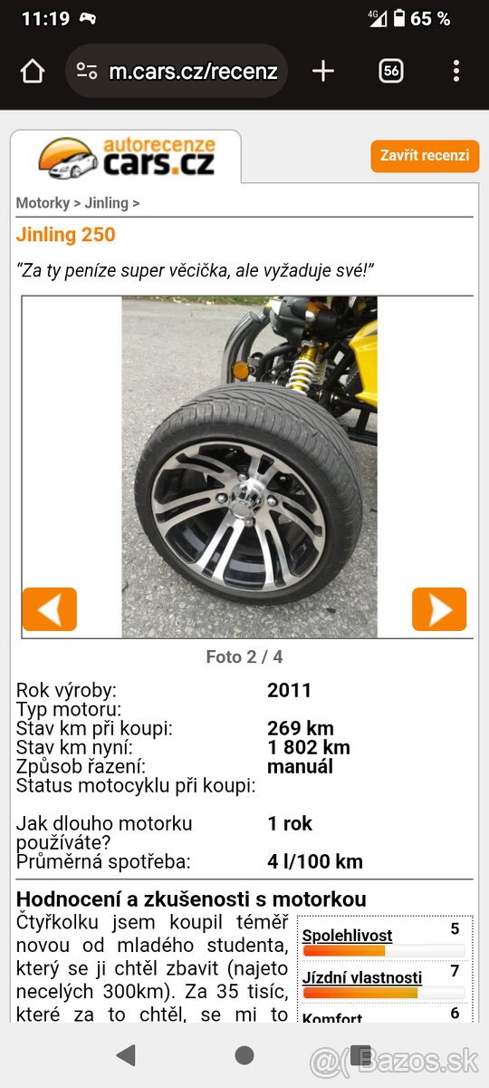 Kúpim kolesá na jinling 250/300