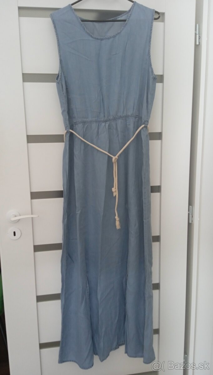 Jeans maxi šaty