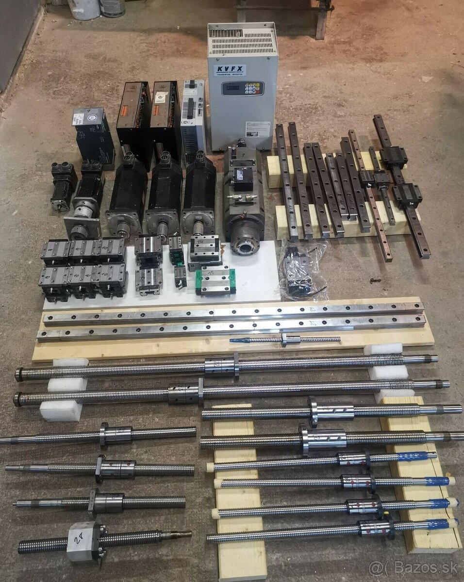 CNC pohony- servomotor- frézovacie vreteno Sk40- lineárne ve
