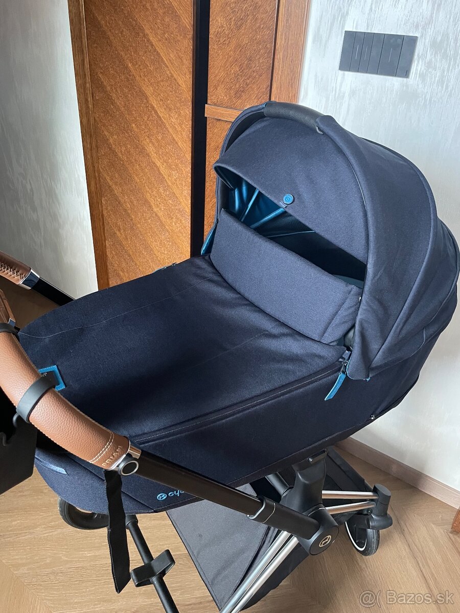 CYBEX PRIAM Lux Carry Cot Plus Midnight Blue
