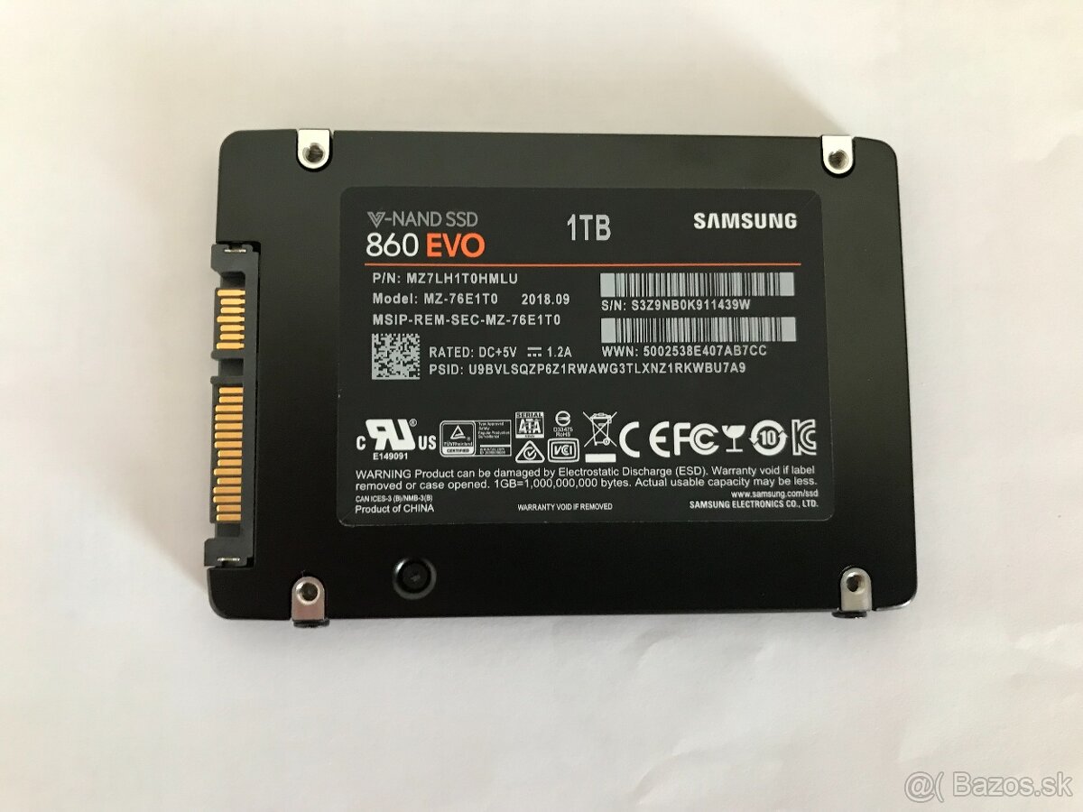SSD-disk SAMSUNG 860 EVO 1tb.2,5".