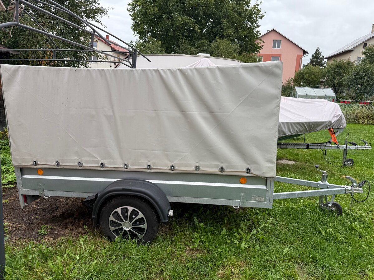 Prenájom prívesného vozíka s plachtou – vyklápací