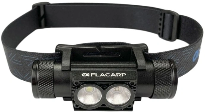 Vodotesná Nabíjacia Čelovka Flacarp HL3UV Biela + UV LED HL