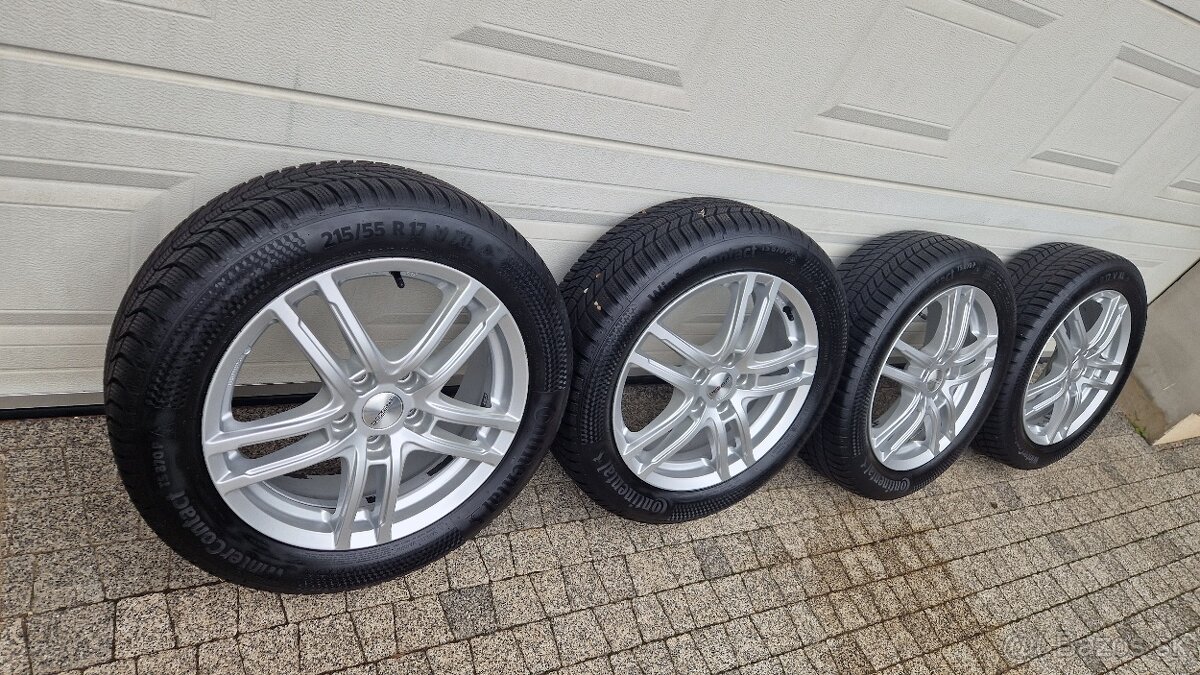 Zimné alu 215/55 R17, 5x112, Continental 870TS