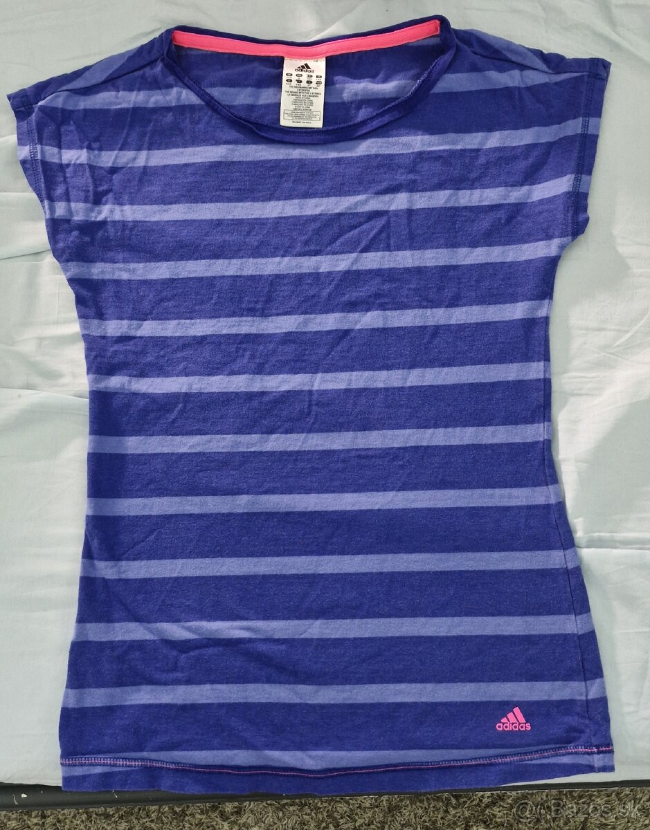 Tmavomodré dámske tričko Adidas bez rukávov