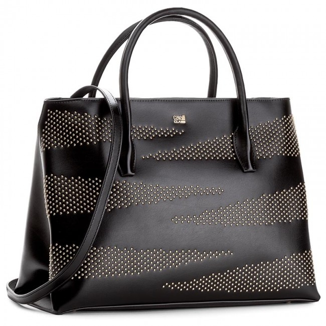 čierna kožená kabelka cavalli class - nová