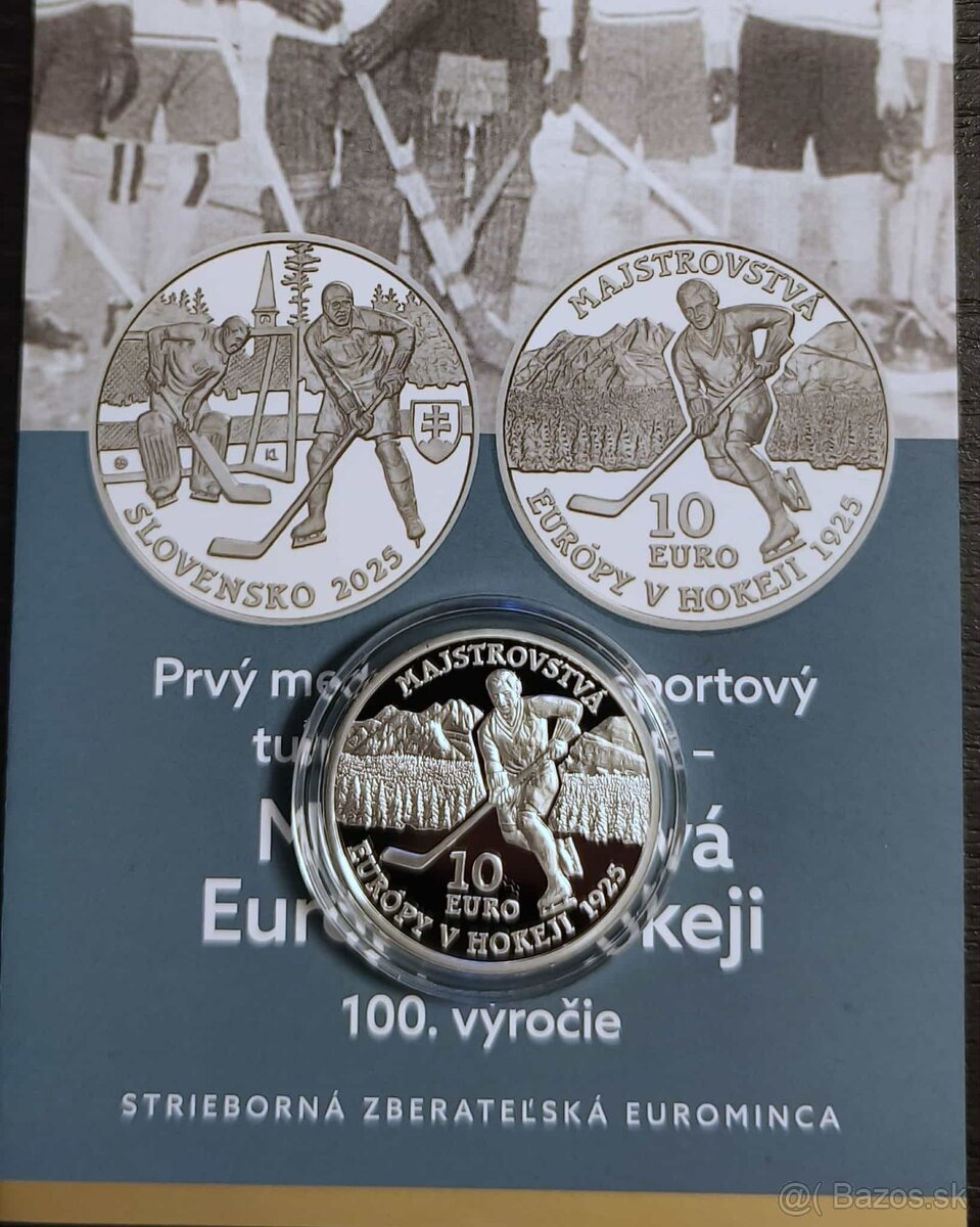 10 € Majstrovstvá Európy v hokeji 2025