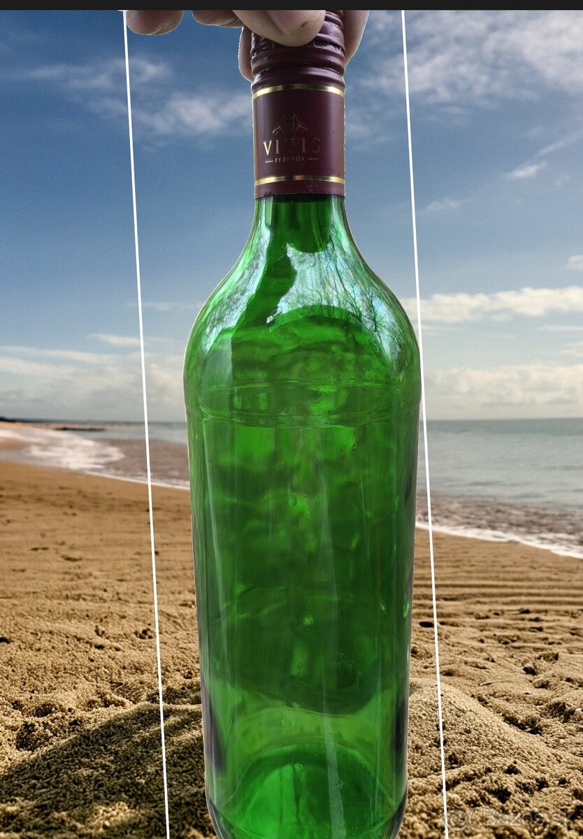 1l sklenené fľaše s uzáverom