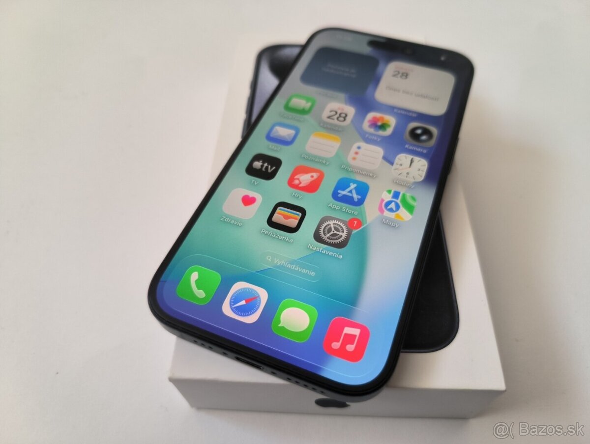 apple iphone 15 PRO 256gb Blue Titanium / Batéria 87%