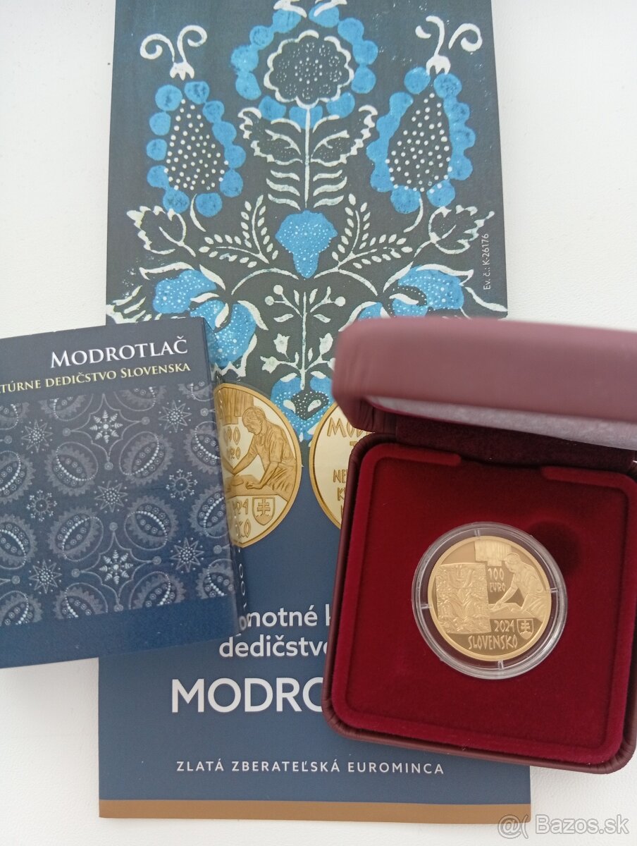 Mince 100€ Modrotlač 2024