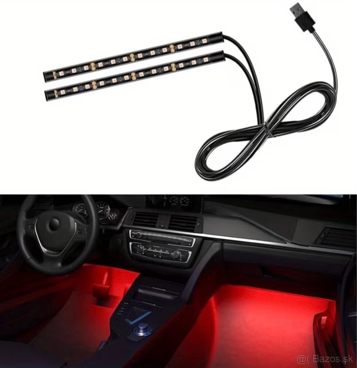 LED ambientné podsvietenie do interiéru USB 2 ks