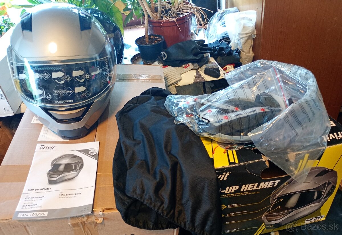 moto prilba Crivit, výklopná, v. XL/61cm