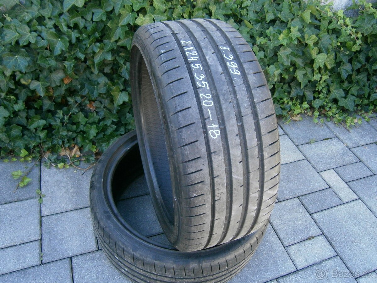 Predám 2x letné pneu Goodyear 245/35 R20 95YXL