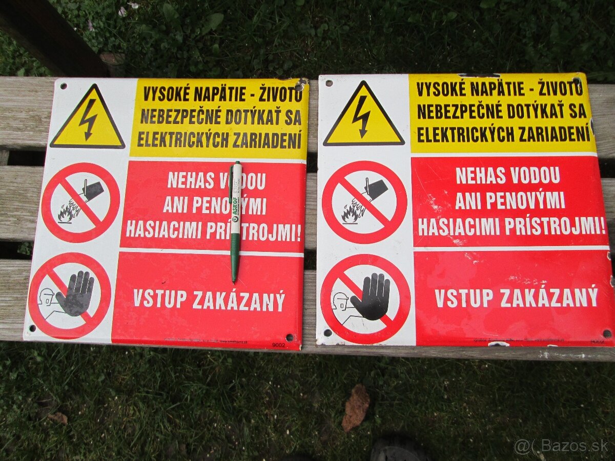 smaltované tabuľky