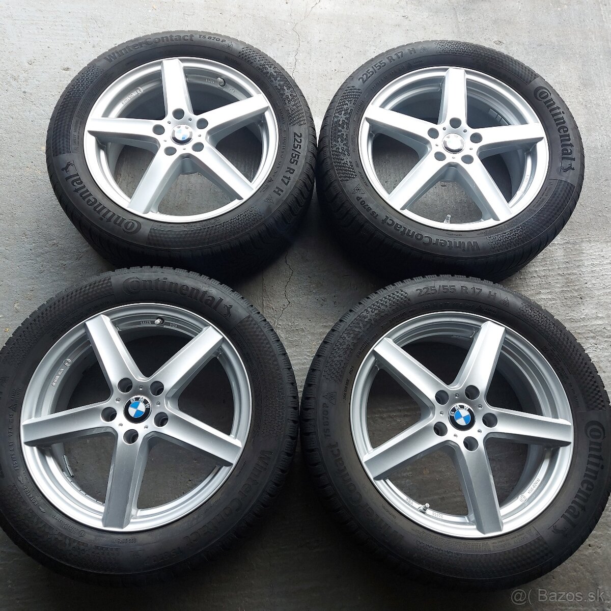 Zimná sada elektrónov na BMW X1 R17 5x112 so senzormi tlaku