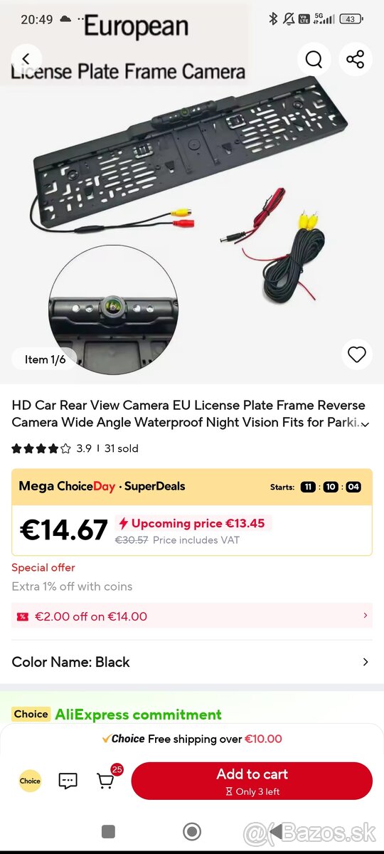 Android autorádio + predná a zadná kamera – komplet set VW/Š