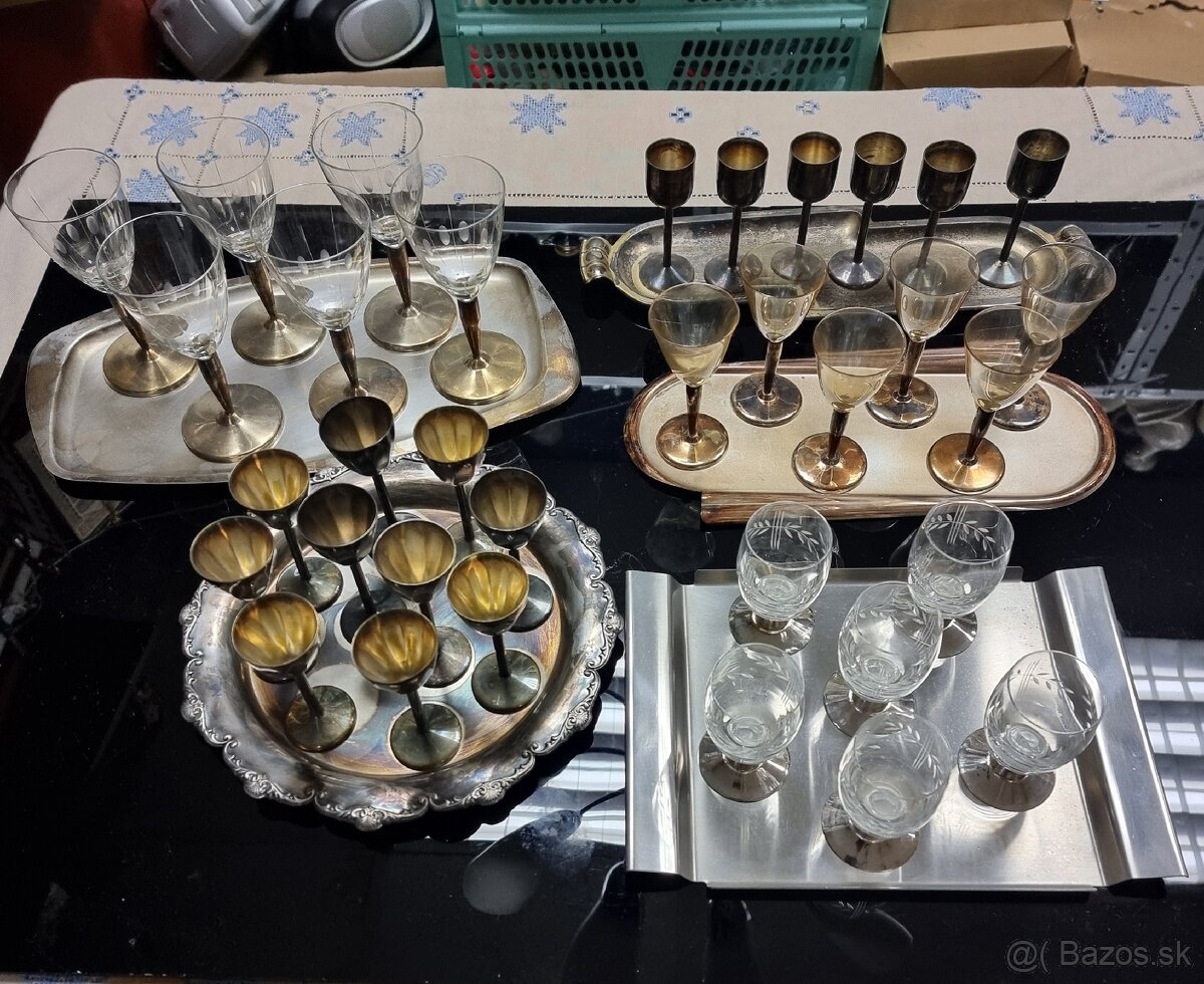 Predám retro zostavy alpaka + sklo