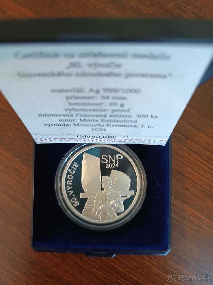 Strieborná medaila - SNP - 80. výročie