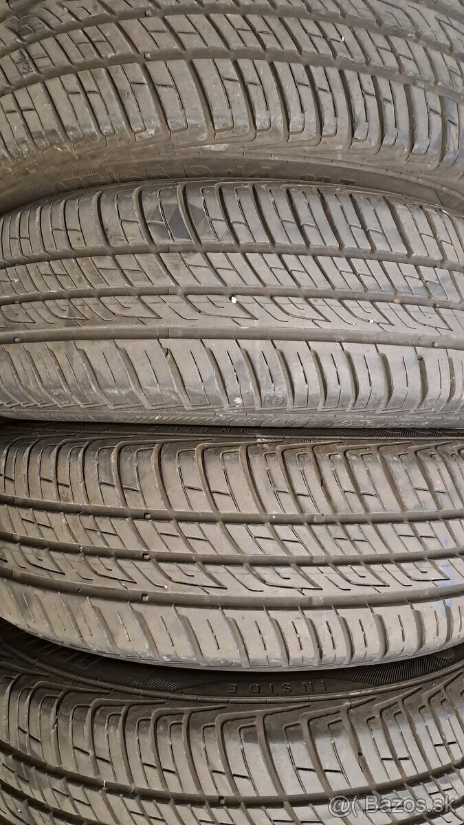 Predám 4ks jazdené letné 175/65r14-82T Barum-90%