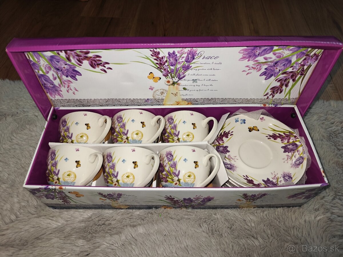 Šálky a podšálky 6 kusov v darčekovom balení