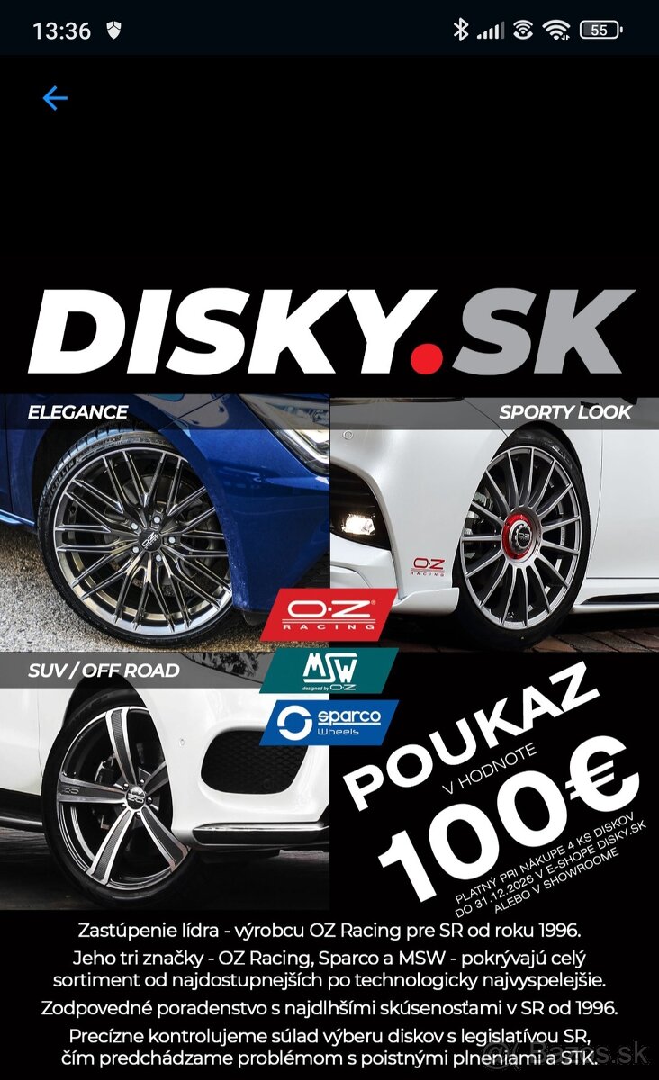 Zľavový poukaz DISKY.SK