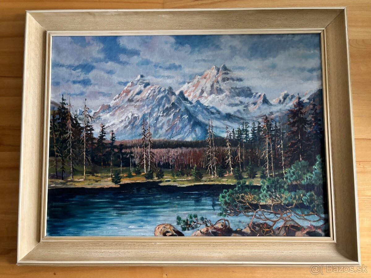 Obraz M.Kohút Vysoké Tatry 1968, olej na plátně 115x90