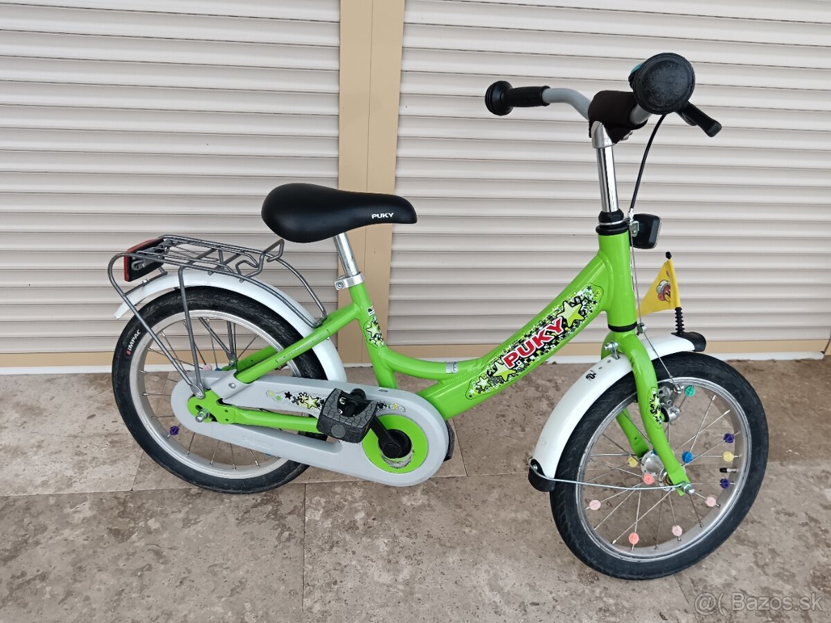 Detský bicykel Puky 16" zelený