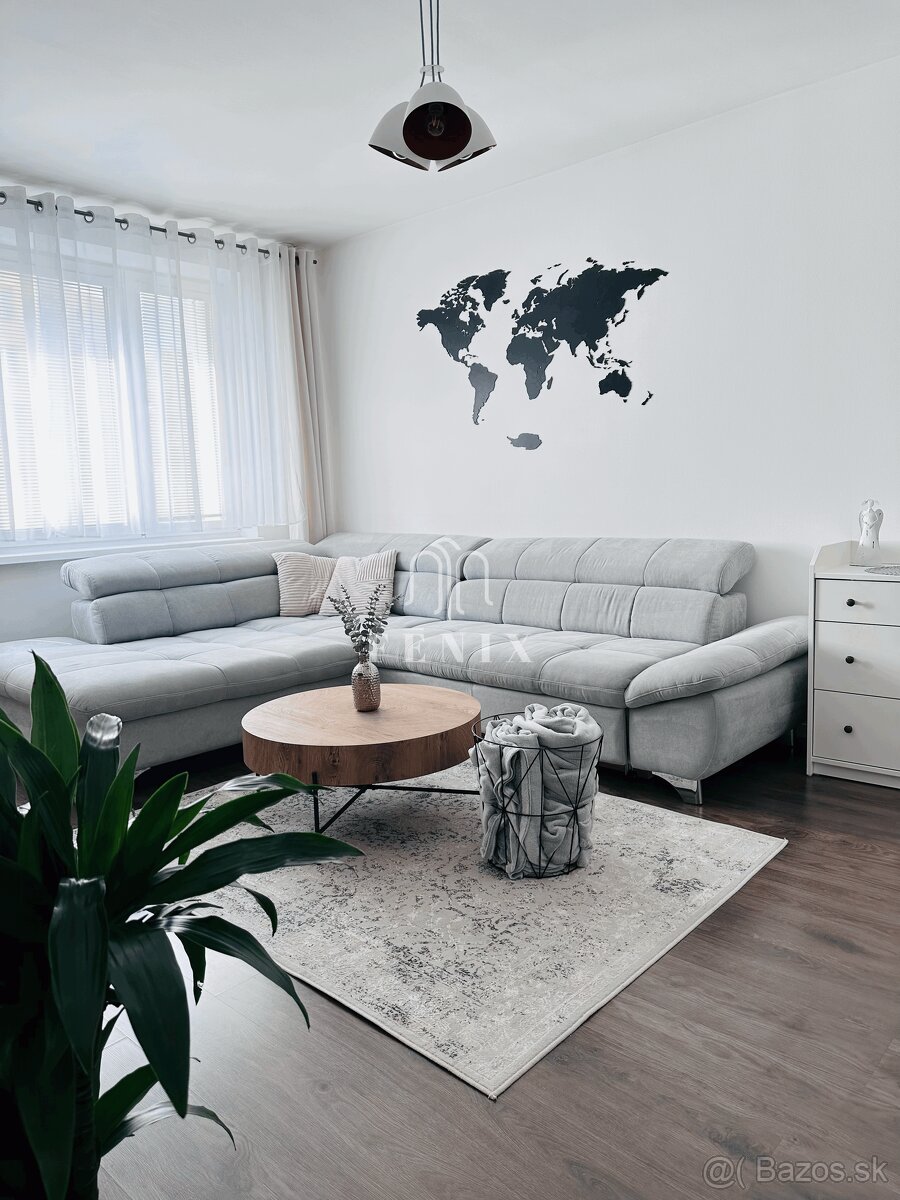 3 izbový byt so šatníkom, 76m2, loggia, pivnica-Branisková u