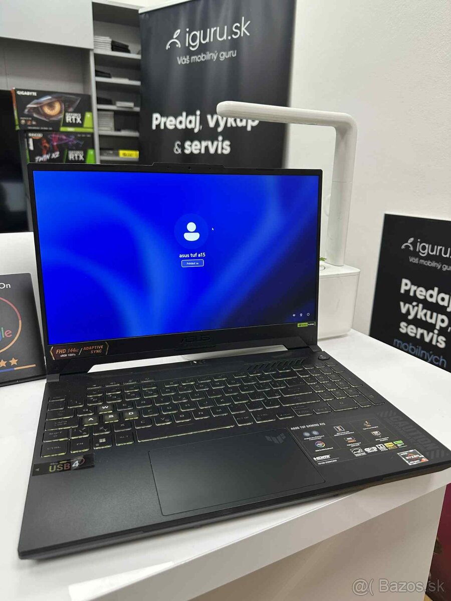 ASUS TUF GAMING A15 UEFI - RTX 4050, Ryzen 5 7535HS, 16GB