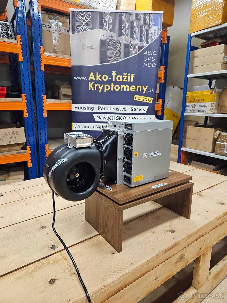 Radiálny ventilátor – odhlučnenie pre ASIC_minery