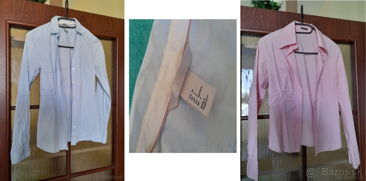 Dámska košeľa belasá (HM) a ružová 2€ + 2€