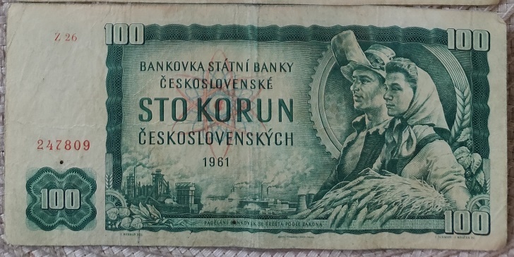 Bankovky 100kčs-1961-3