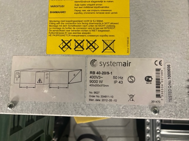 Systemair ohrievac+regulator
