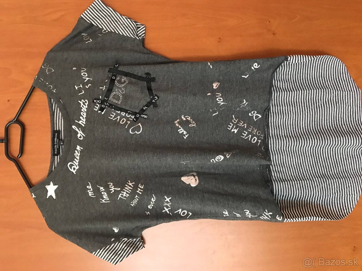 NOVÉ DOLCE&GABBANA asymetrické damske tricko S
