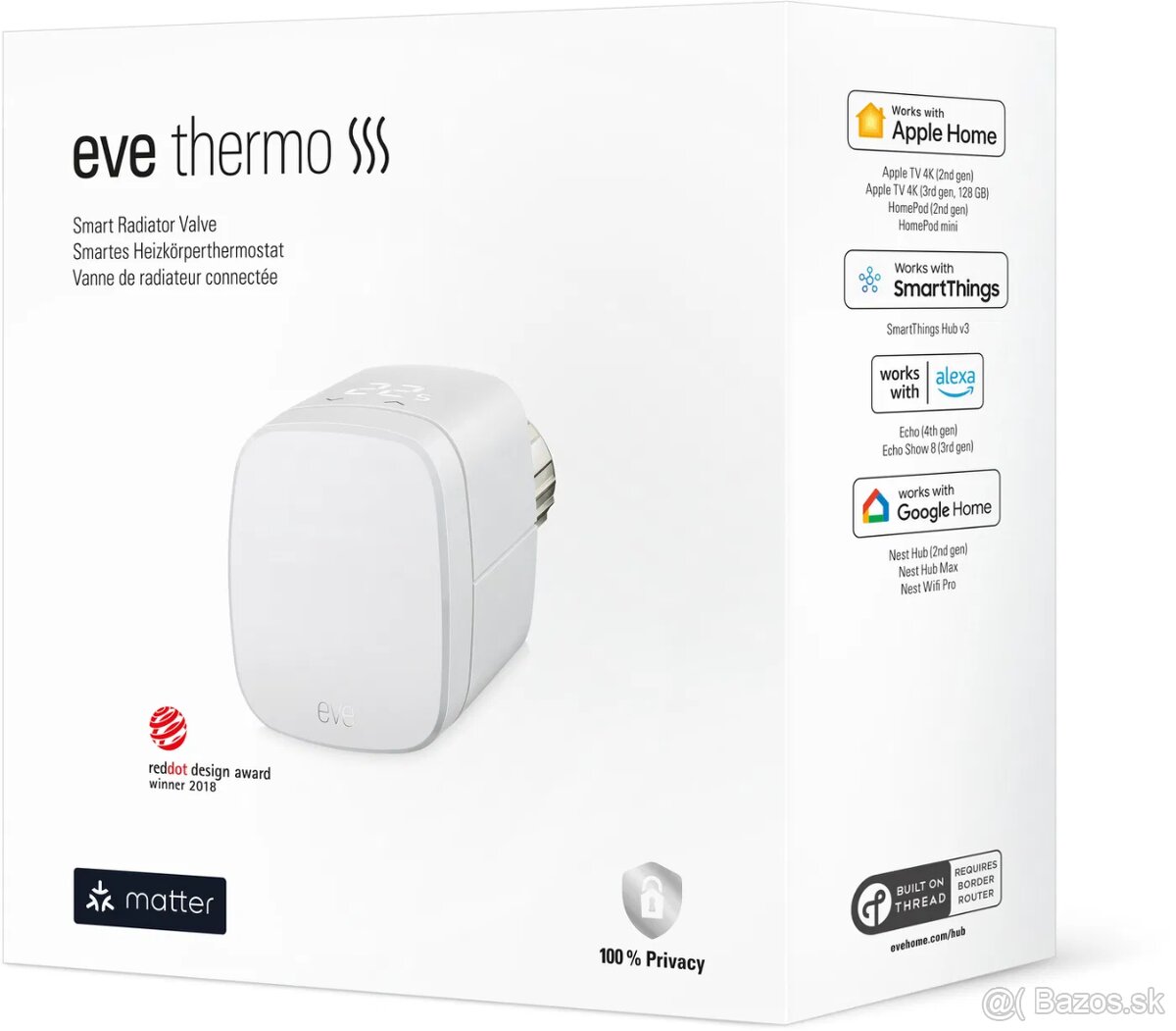 Predam Smart termostaticka hlavica Eve Thermo