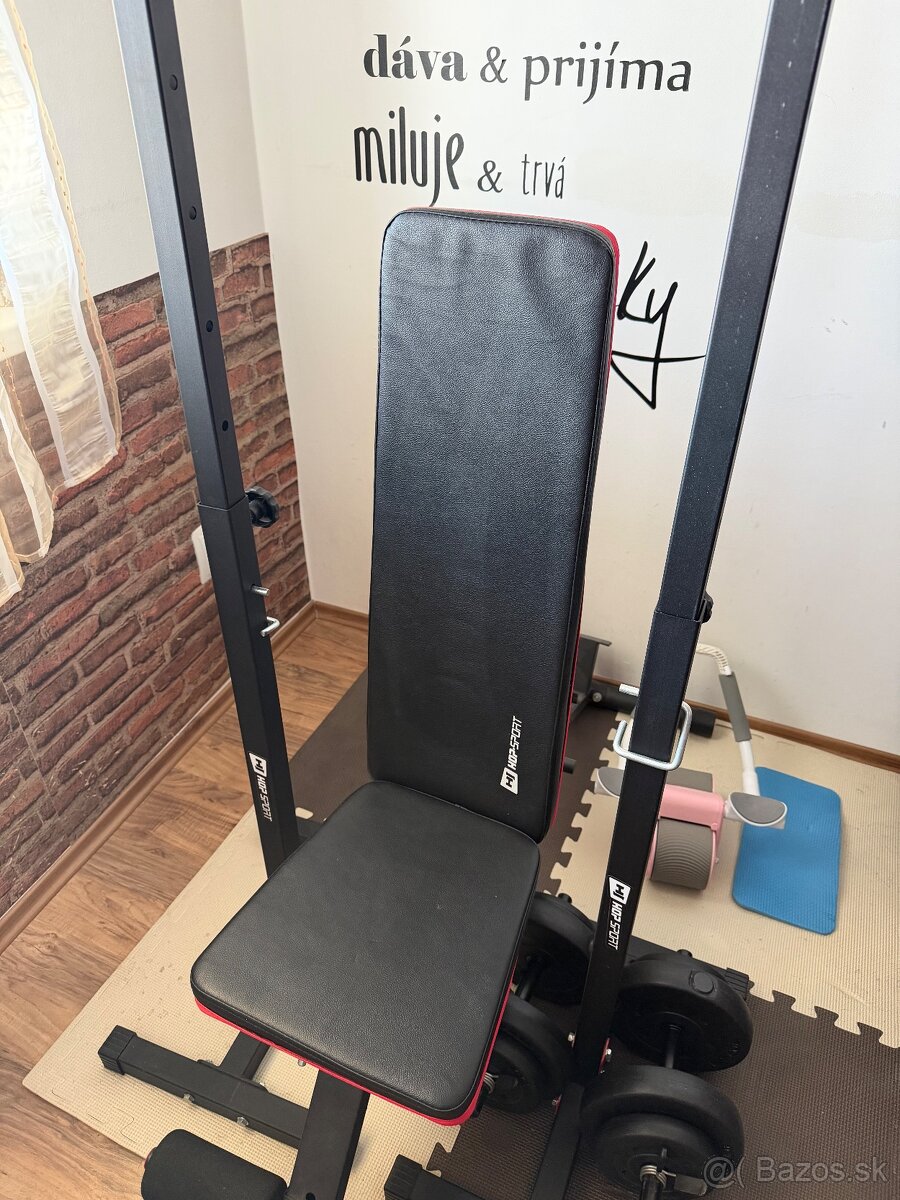 Predám lavičku, stojany a činky