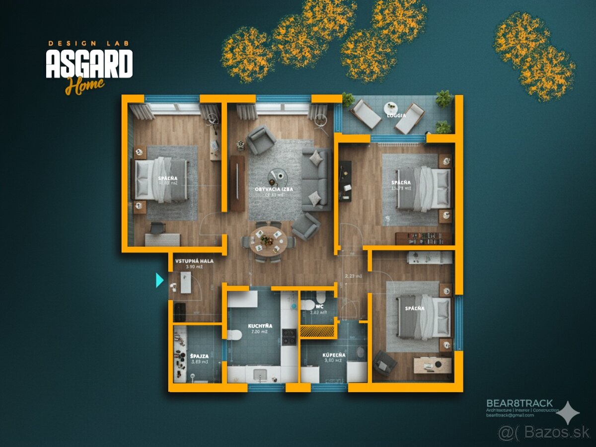 Zrekonštruovaný 4-izbový byt 85m2 s lodžiou, dvoma pivnicami