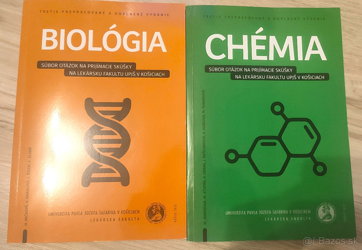 Biológia a Chémia súbor otázok na prijímacie skúšky