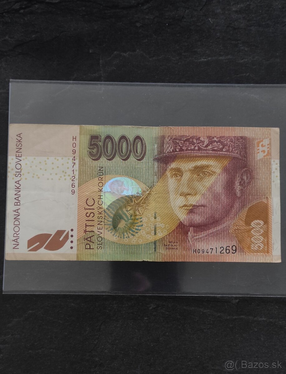 Slovenská bankovka 5000 SK