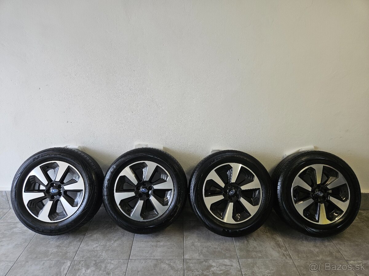 ‼️Alu disky SUBARU 17" +☀️letné pneu 225/60 R17 + TPMS