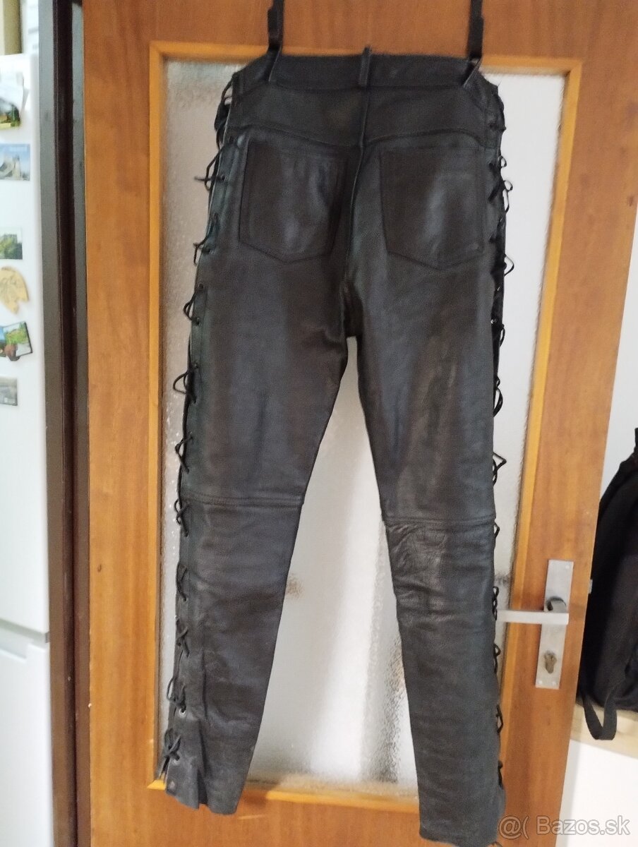 Kožené nohavice na chopper