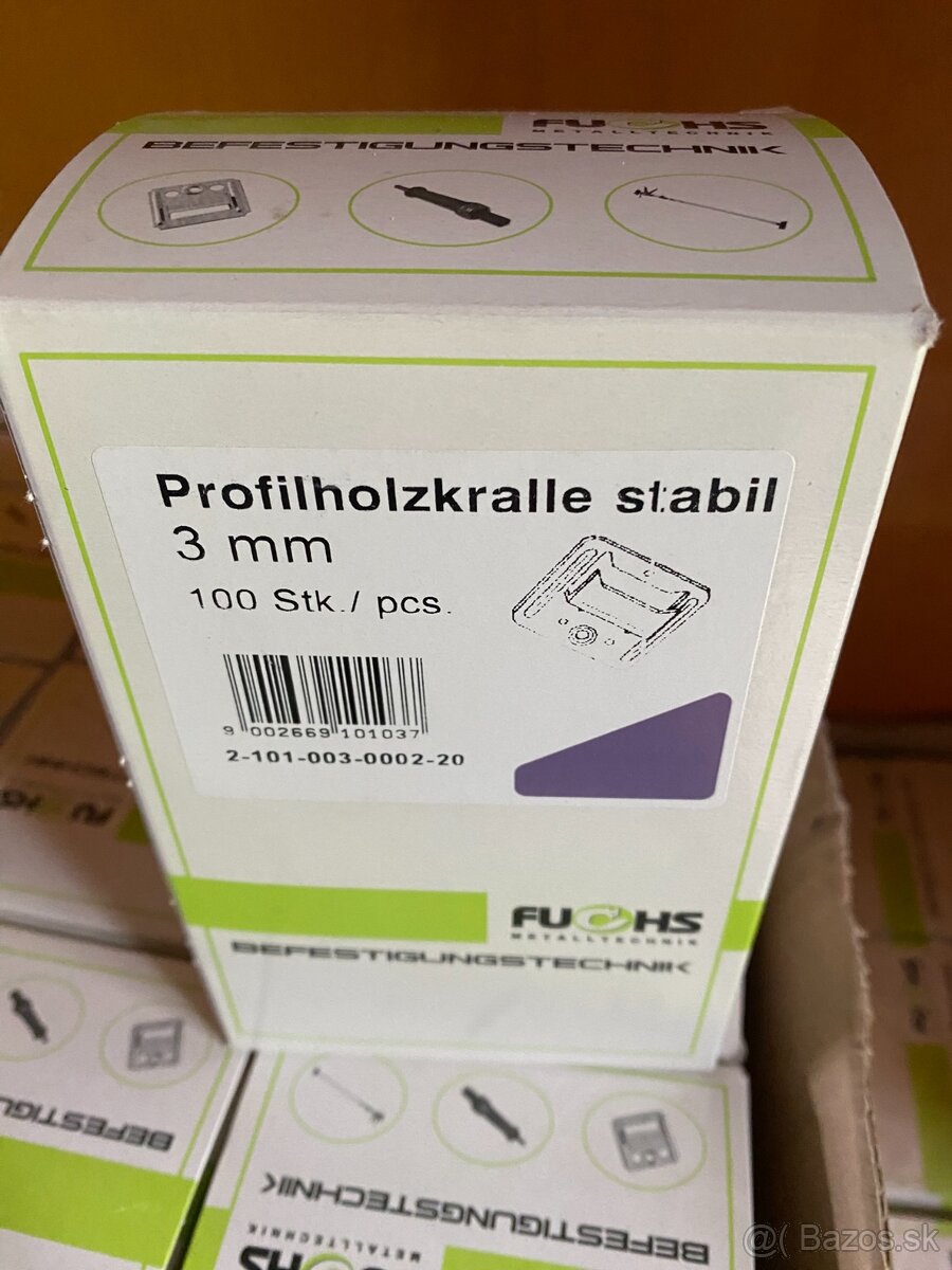 Spony na drevený obklad č. 3… sponky, úchytky na palubky.