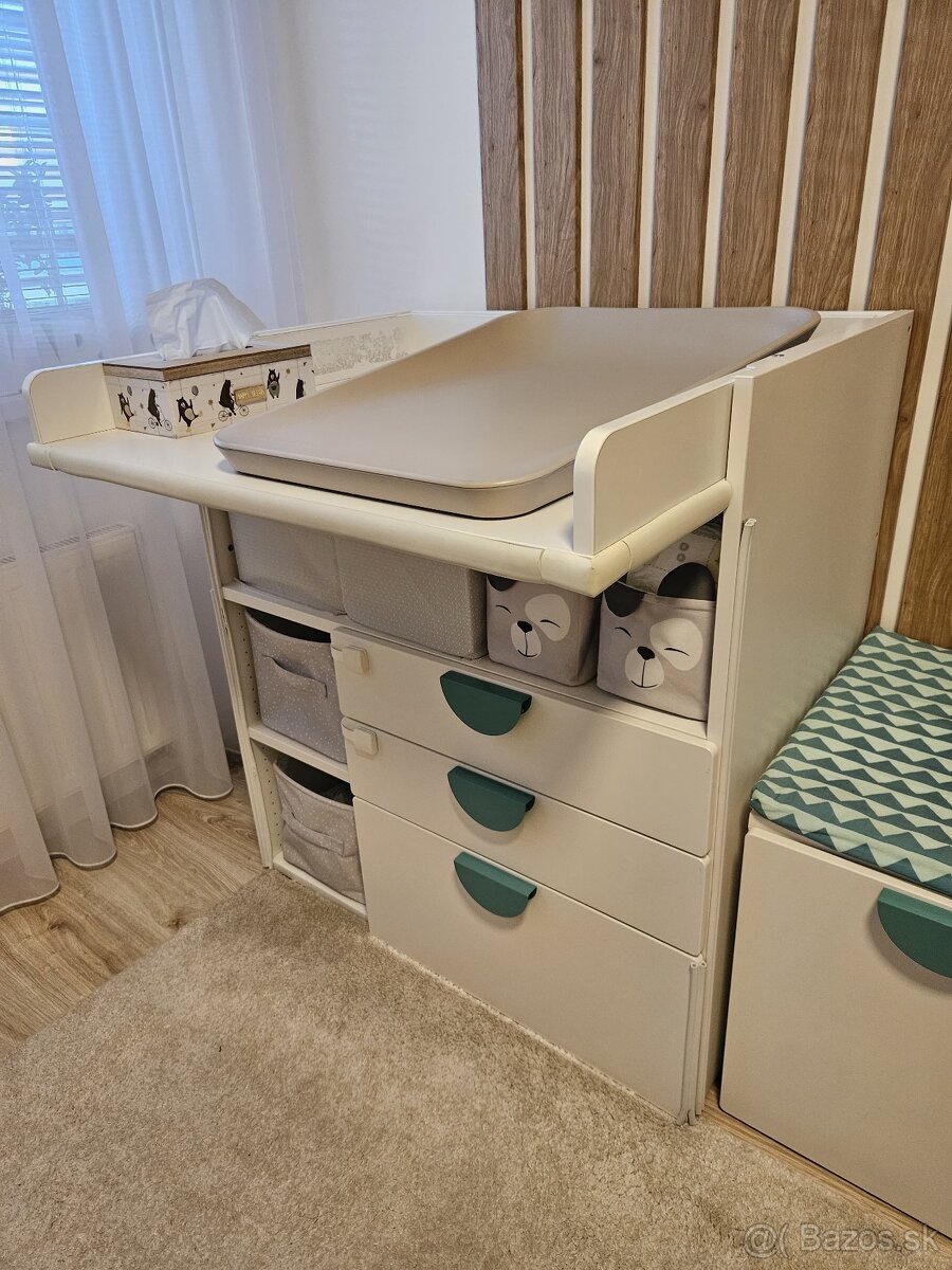 Prebaľovací stôl IKEA s kvalitnou podložkou