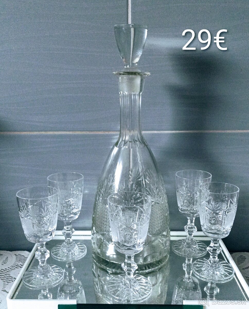 Krištáľová karafa, džbán