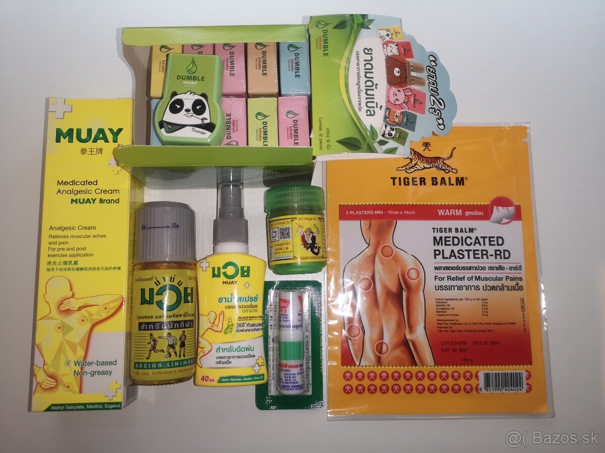 Muay thai originál thajská masť / olej s aplikatorom a iné.