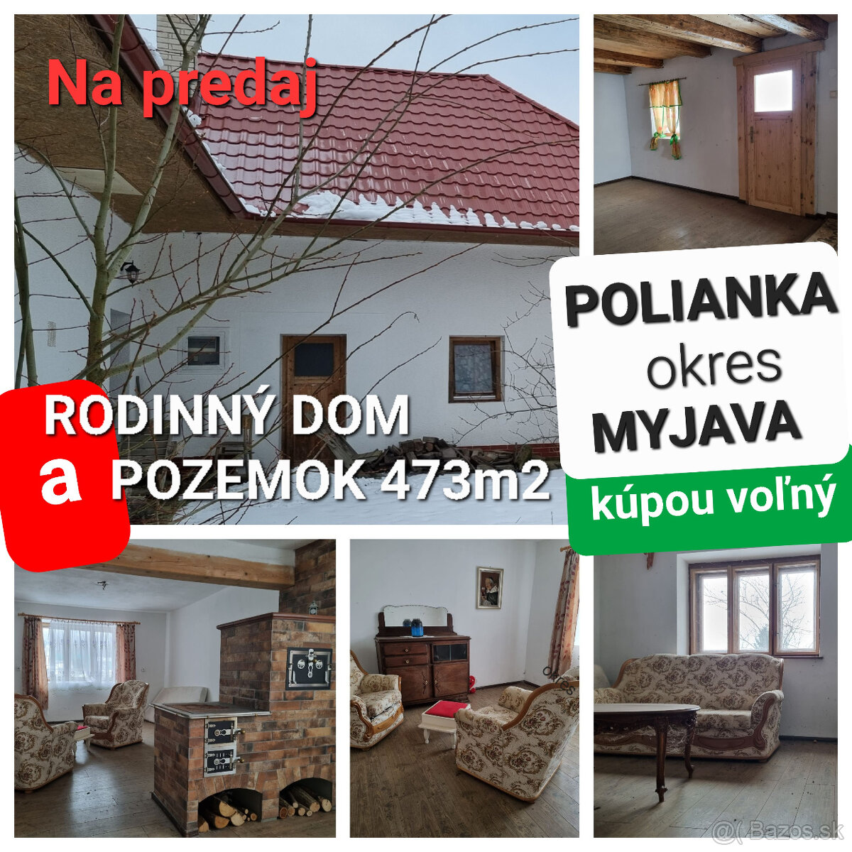 RODINNÝ DOMČEK a POZEMOK 473 m2 KOPANICE MYJAVA